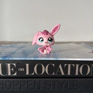 Littlest Pet Shop Prized Pets Blush Bashful Pink Bunny Rabbit #1935 Lop Ear LPS